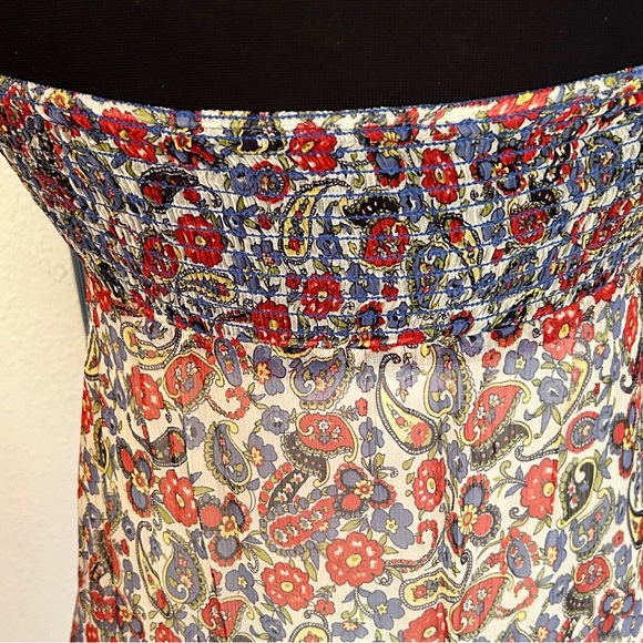 Betsey‎ Johnson Floral Silk Strapless Dress Size 4 - Picture 4 of 7